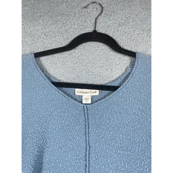 Coldwater Creek Women's Blue Short Sleeve Sweater Top Size S NWT - Picture 5 of 9